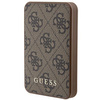 Guess Powerbank 15W GUPB5LP4GEGW 5000mAh brązowy/brown 4G Leather Metal Logo