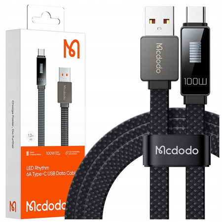 MCDODO KABEL USB-C SZYBKIE ŁADOWANIE DO SAMSUNG APPLE USB TYP C 100W 1M LED