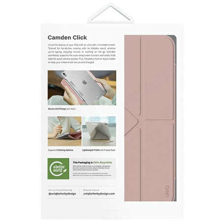 UNIQ etui Camden Click iPad Air 11      (2024/2025) / iPad Air 10.9 (2022/2020) różowy/blush pink