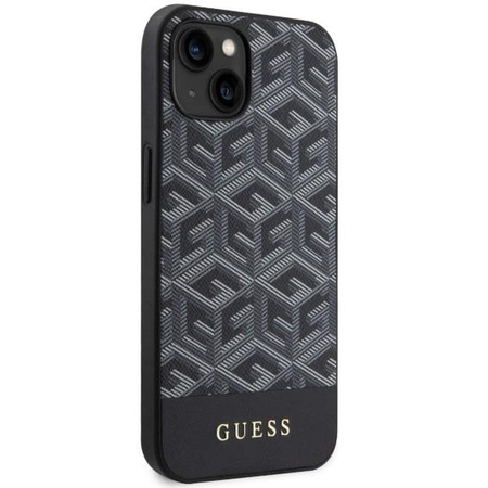 Etui Guess GUHMP14MHGCFSEK na iPhone 14 Plus 6.7" - czarne GCube Stripes MagSafe