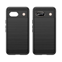 Etui Carbon Case do Google Pixel 8A elastyczny silikonowy karbonowy pokrowiec - czarny