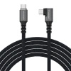 Kabel kątowy Wozinsky WPS1-UY41S USB-C USB4 40Gb/s 240W 1,5m 4K - czarny