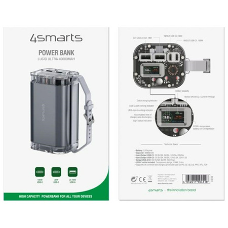 Powerbank 4smarts Lucid Ultra 40000mAh   100W szary