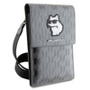 Etui Karl Lagerfeld Torebka KLWBSAKHPCG - srebrne Saffiano Monogram Choupette