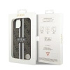 Etui Guess 4G Printed Stripes MagSafe na iPhone 15 / 14 / 13 - brązowe