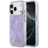 Etui Guess IML Shell Script Metal        MagSafe do iPhone 17 Pro Max fioletowy