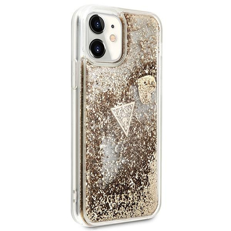 Guess GUOHCN61GLHFLGO iPhone 11 6,1" / Xr gold/złoty hardcase Glitter Charms