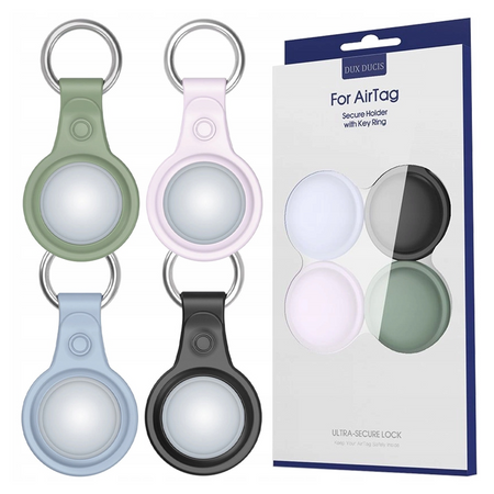 DUX DUCIS ZESTAW 4X SILIKONOWE ETUI BRELOK CASE DO APPLE AIRTAG ZAWIESZKA