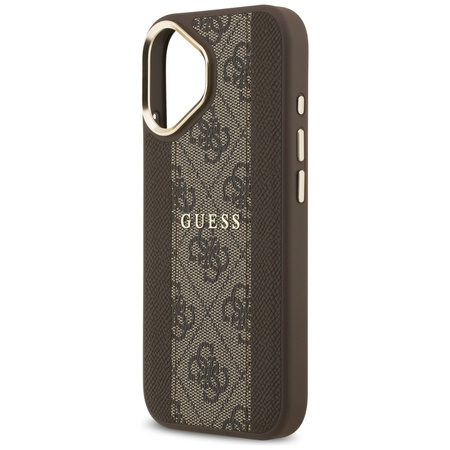 Etui Guess 4G Stripe MagSafe do iPhone   17 brązowy