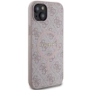 Etui Guess 4G Collection Leather Metal Logo MagSafe na iPhone 14 / 15 / 13 - różowe
