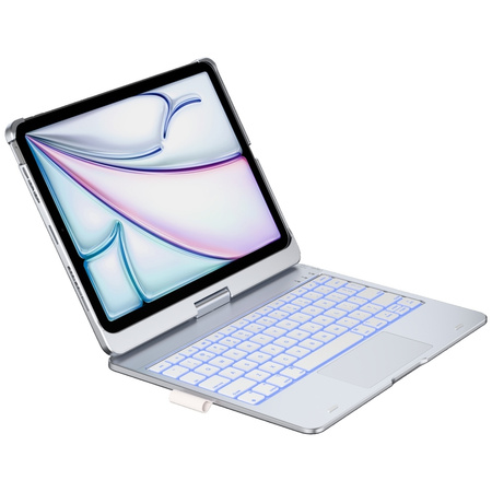 Etui Typecase Flexbook Touch             z klawiaturą do iPad Air 11" 2024/2025 srebrny