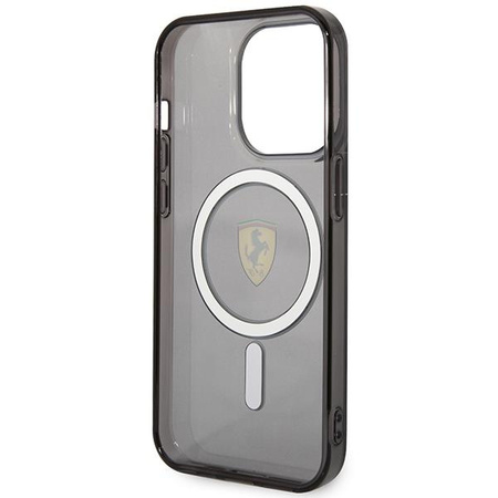 Etui Ferrari FEHMP14XURKK na iPhone 14 Pro Max 6.7" - czarne Translucent Magsafe