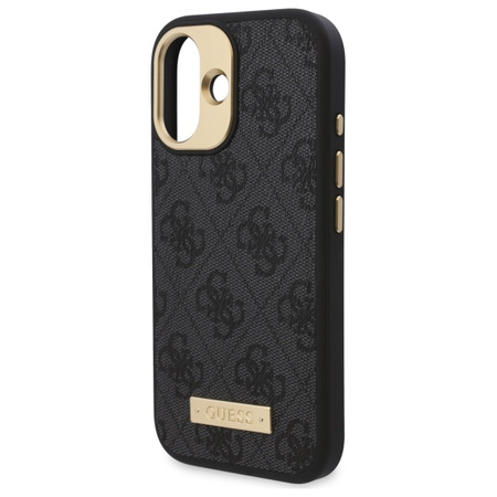 Guess GUHMP16SU4GPRK iPhone 16 6.1 czarny/black hardcase 4G Logo Plate MagSafe