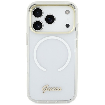 Etui Guess IML Gradient Script Metal     MagSafe do iPhone Air biały