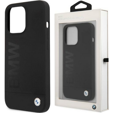 Etui BMW Leather Hot Stamp na iPhone 15 - czarne