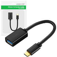 Ugreen adapter przejściówka kabel OTG z USB 3.0 na USB Typ C czarny (30701)