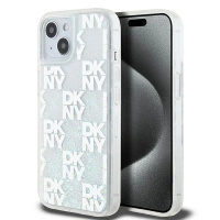 DKNY ETUI HARDCASE DO IPHONE 15 14 13 6.1 Z LOGO LIQUID GLITTER MULTILOGO
