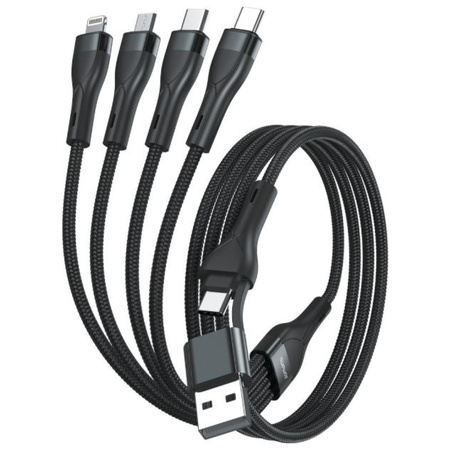 4SMARTS KABEL USB-C USB-A 4W1 1.2M DO TELEFONÓW TABLETÓW SZYBKIE ŁADOWANIE