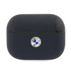 BMW BMAPSSLNA AirPods Pro cover granatowy/navy Geniune Leather Silver Logo