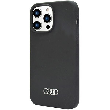 Etui Audi Silicone Case na iPhone 14 Pro - czarne AU-LSRIP14P-Q3/D1-BK