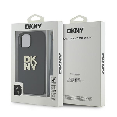 DKNY ETUI HARDCASE DO IPHONE 15 14 13 Z RĘKAWICZKĄ WSTRZĄSODPORNE Z LOGO