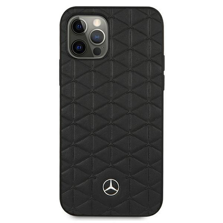 Mercedes MEHCP12LSPSBK iPhone 12 Pro Max 6,7" czarny/black hardcase Leather Quilted Embossed