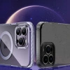 KINGXBAR ETUI DO IPHONE 14 PRO DO MAGSAFE PQY ICE CRYSTAL MAGNETYCZNE SZARE