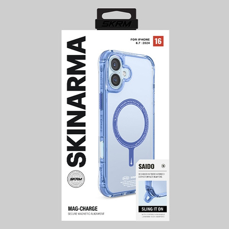 Skinarma etui Saido iPhone 16 Plus 6.7  Magnetic Charging niebieski/blue