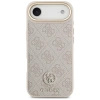 Etui Guess 4G Strass Logo & Big Strap Metal Buttons MagSafe na iPhone Air - różowe