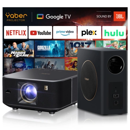 Projektor multimedialny Yaber K3 Pro LCD FullHD 1080p z głośnikami JBL i subwooferem - czarny
