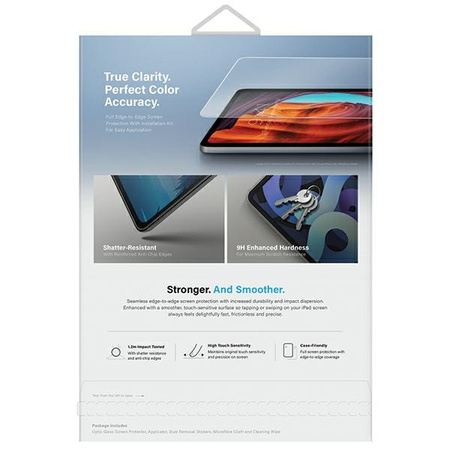 UNIQ SZKŁO HARTOWANE 9H DO IPAD PRO 11 2024 Z APLIKATOREM Z APLIKATOREM