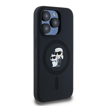 KARL LAGERFELD POKROWIEC HARDCASE SILIKONOWY DO IPHONE 15 PRO Z DO MAGSAFE