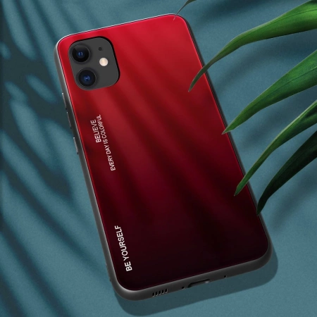 HURTEL ETUI POKROWIEC GRADIENT GLASS DO IPHONE 12 MINI ZE SZKŁEM HARTOWANYM