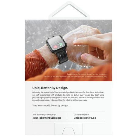 UNIQ ETUI NAUTIC DO APPLE WATCH SERIES 7 8 9 41MM WODOODPORNE PRZEZROCZYSTE