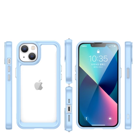 HURTEL ETUI OUTER SPACE DO IPHONE 14 PLUS POKROWIEC OCHRONNY Z ŻELOWĄ RAMKĄ