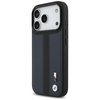 Etui BMW M Perforated Stripe Logo        MagSafe do iPhone 17 Pro granatowy