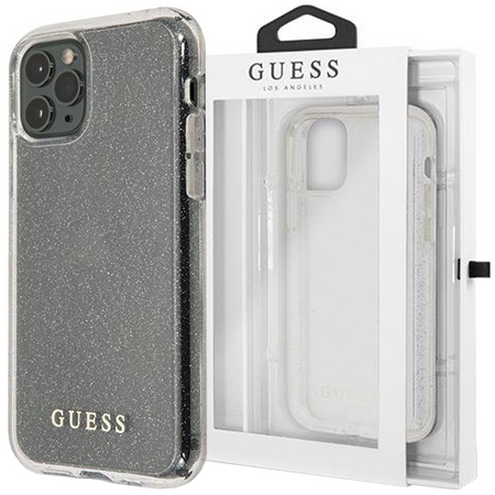 Guess GUHCN65PCGLSI iPhone 11 Pro Max srebrny/silver hard case Glitter