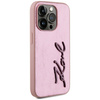 KARL LAGERFELD ETUI WRINKLED METAL SIGNATURE DO IPHONE 15 PRO ZŁOTE Z LOGO