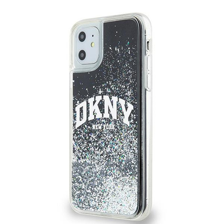 DKNY POKROWIEC HARDCASE DO IPHONE 11 6.1 LIQUID GLITTER Z LOGO ZŁOTE