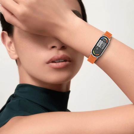 Pasek Tech-Protect Nylon Pro na Xiaomi Smart Band 8 / 9 / 10 / NFC - czarno-pomarańczowo