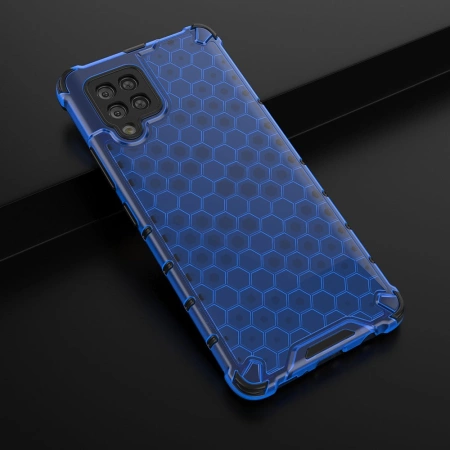 HURTEL ETUI PANCERNE POKROWIEC DO SAMSUNG GALAXY A42 5G Z ŻELOWĄ RAMKĄ