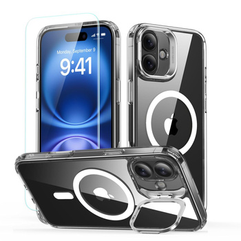 ESR ETUI DO IPHONE 16 CLASSIC HYBRID DO MAGSAFE TEMPERED GLASS Z FUNKCJĄ