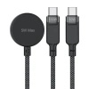 Kabel 3w1 Acefast C6-11 USB-C - 2x USB-C / Qi 480Mb/s 100W 1.2m - czarny