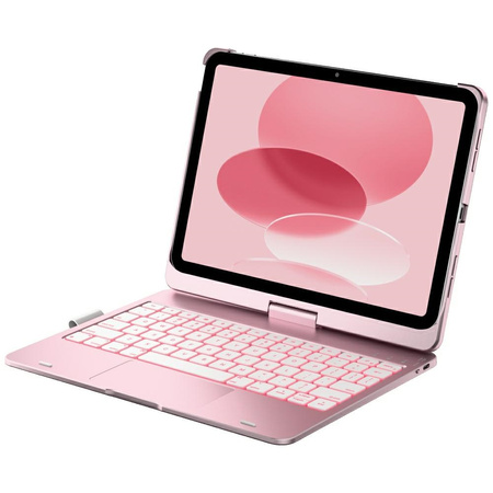 Etui Typecase Flexbook Touch             z klawiaturą do iPad 11" (A16) 2025 / iPad 10.9" 2022 jasno różowy