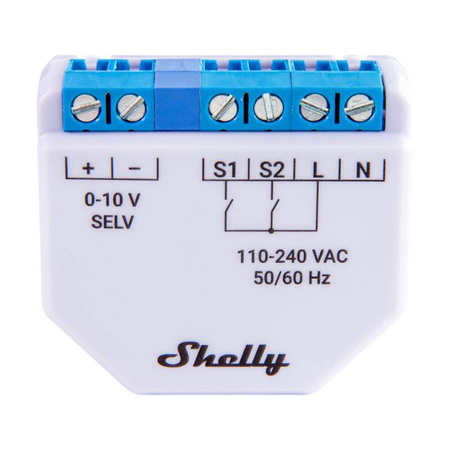SHELLY ŚCIEMNIACZ 0-10V DO ZDALNEGO STEROWANIA OŚWIETLENIEM WIFI/Bluetooth