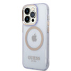 Etui Guess GUHMP14LHTCMU na iPhone 14 Pro purpurowy/purple Gold Outline Translucent MagSafe