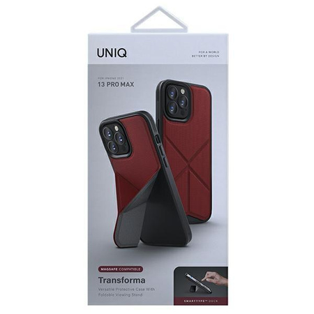 UNIQ etui Transforma iPhone 13 Pro Max 6,7" czerwony/coral red MagSafe