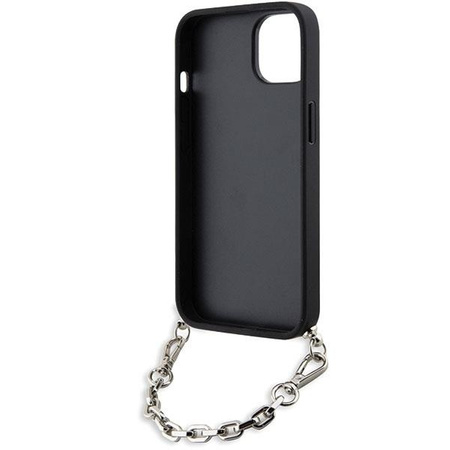 Etui Karl Lagerfeld Saffiano Monogram Chain KLHCP14SSACKLHPK na iPhone 14 - czarne