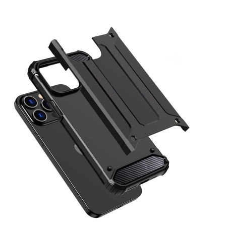 Pancerne etui do iPhone 15 Pro Hybrid Armor - czarne