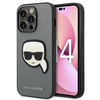 Karl Lagerfeld KLHCP14LSAPKHG iPhone 14 Pro 6,1" srebrny/silver hardcase Saffiano Karl`s Head Patch